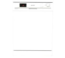 SHARP QW-GC13F472W Full-size Dishwasher - White